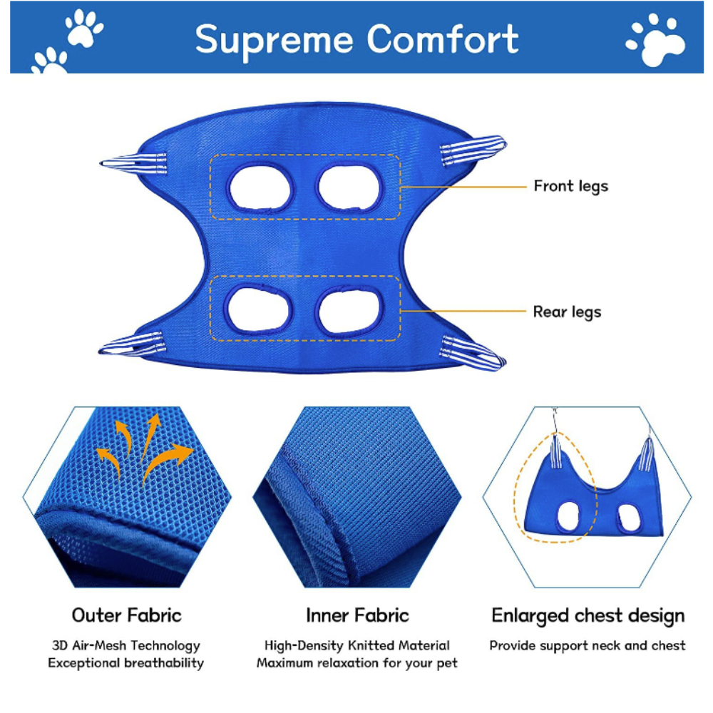 PawsitivePets™-Pet Grooming Restraint Bag with Hammock